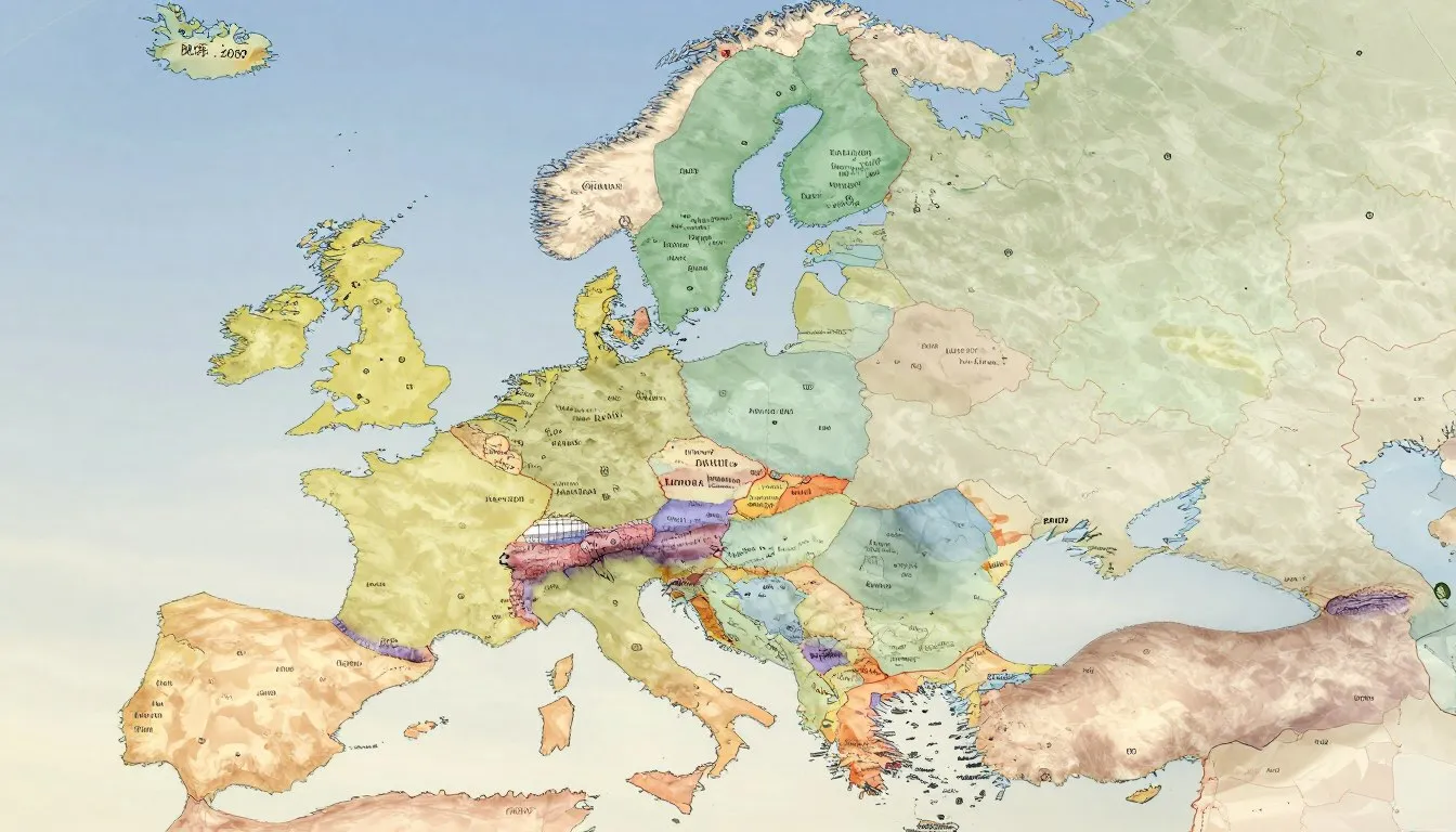 zmiany granic w europie zachodniej i północnej