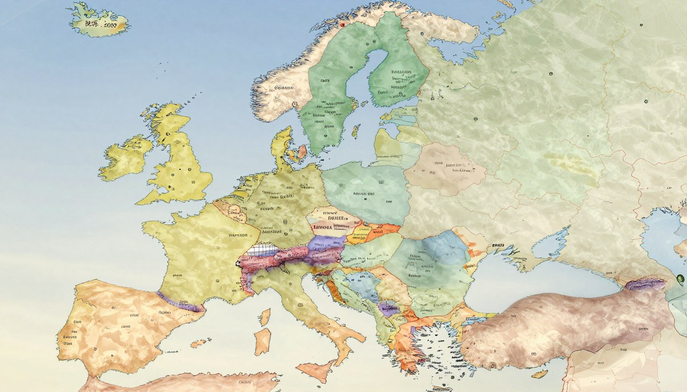 zmiany granic w europie zachodniej i północnej